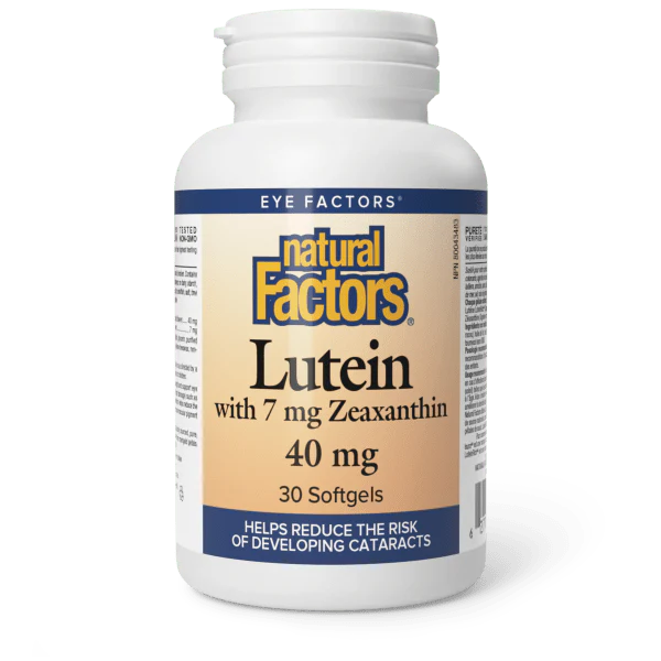 Natural Factors  - Lutein 40 mg with Zeaxanthin - 30 Softgels