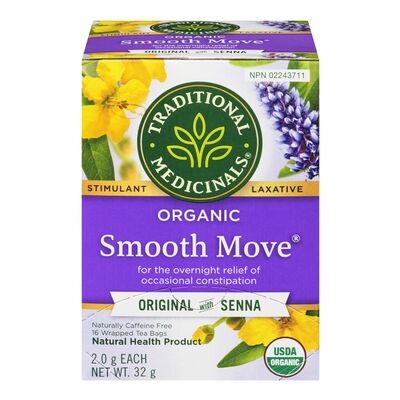 Traditional Medicinals - Organic Smooth Move Tea (Original With Senna) - 16 Tea Bags