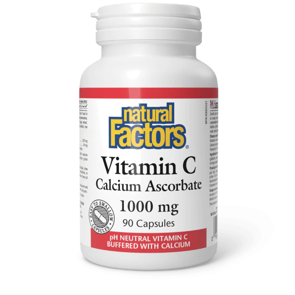 Natural Factors - Vitamin C Calcium Ascorbate 1000 mg Capsules - 90 Capsules