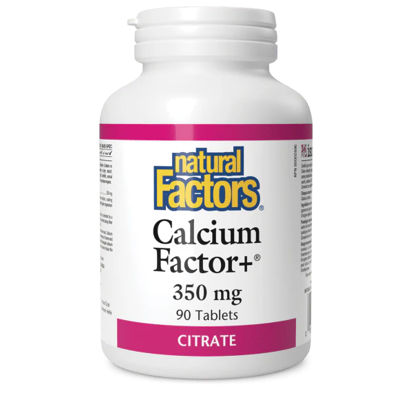 Natural Factors - Calcium Factor+ Citrate 350 mg - 90 Tablets