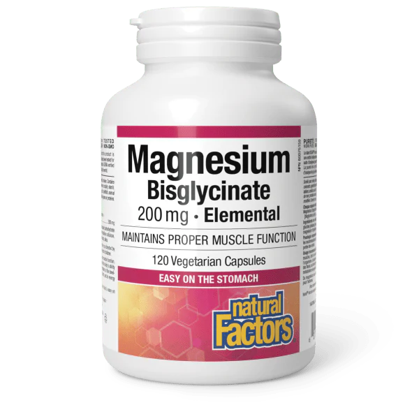 Natural Factors - Magnesium Bisglycinate 200mg Elemental - 250 Capsules