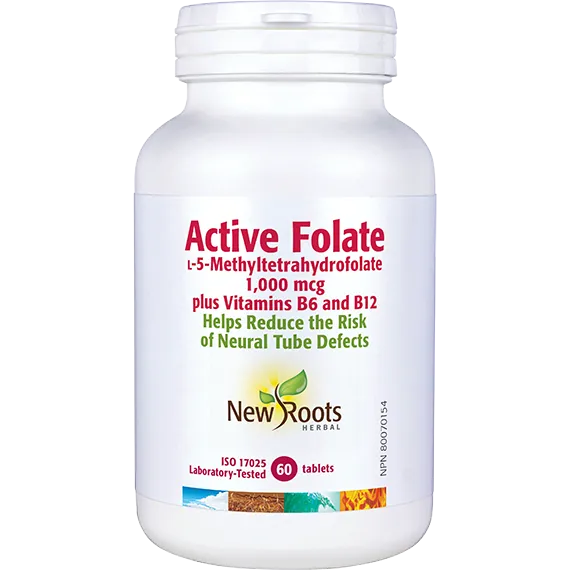 New Roots - Active Folate Tablets - 60 Tabs