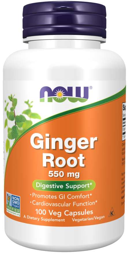 NOW - Ginger Root 550 mg - 100 Capsules