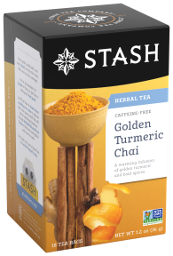 Stash Tea - Golden Turmeric Chai Tea (Caffeine Free) - 18 Bags