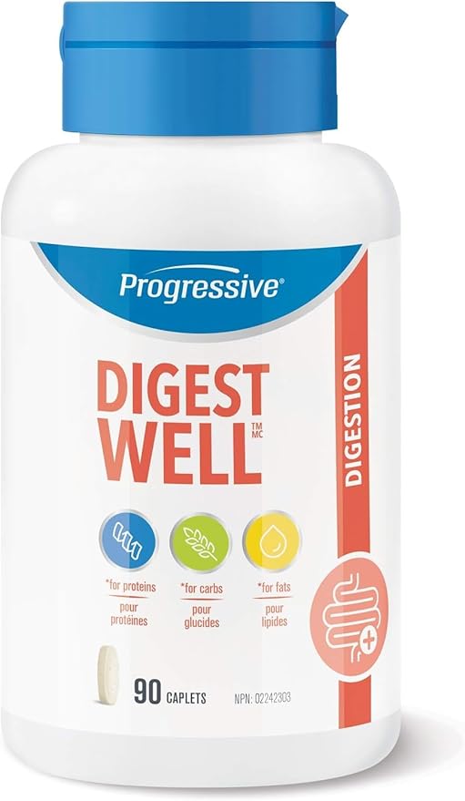 Progressive - Digest Well Capsules | for Healthy Digestion - 90 Capsules