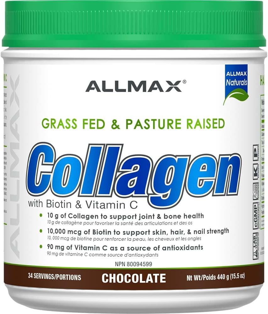 Allmax - Collagen with Biotin and Vitamin C Powder (Chocolate) - 440g