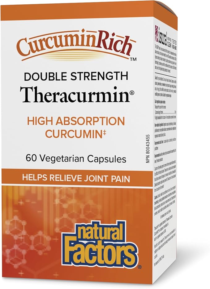 Natural Factors -Theracurmin CurcuminRich DOUBLE STRENGTH 60 mg - 60 Capsules