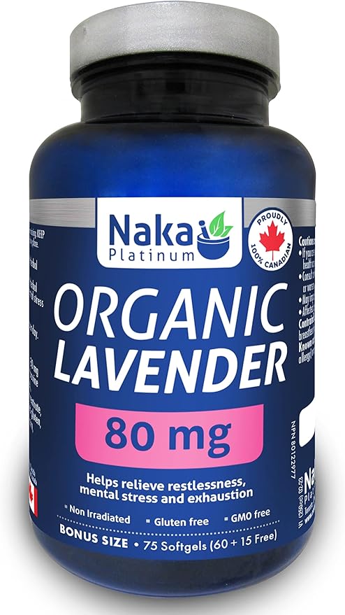 Naka Platinum - Organic Lavender 80mg - 75 Capsules