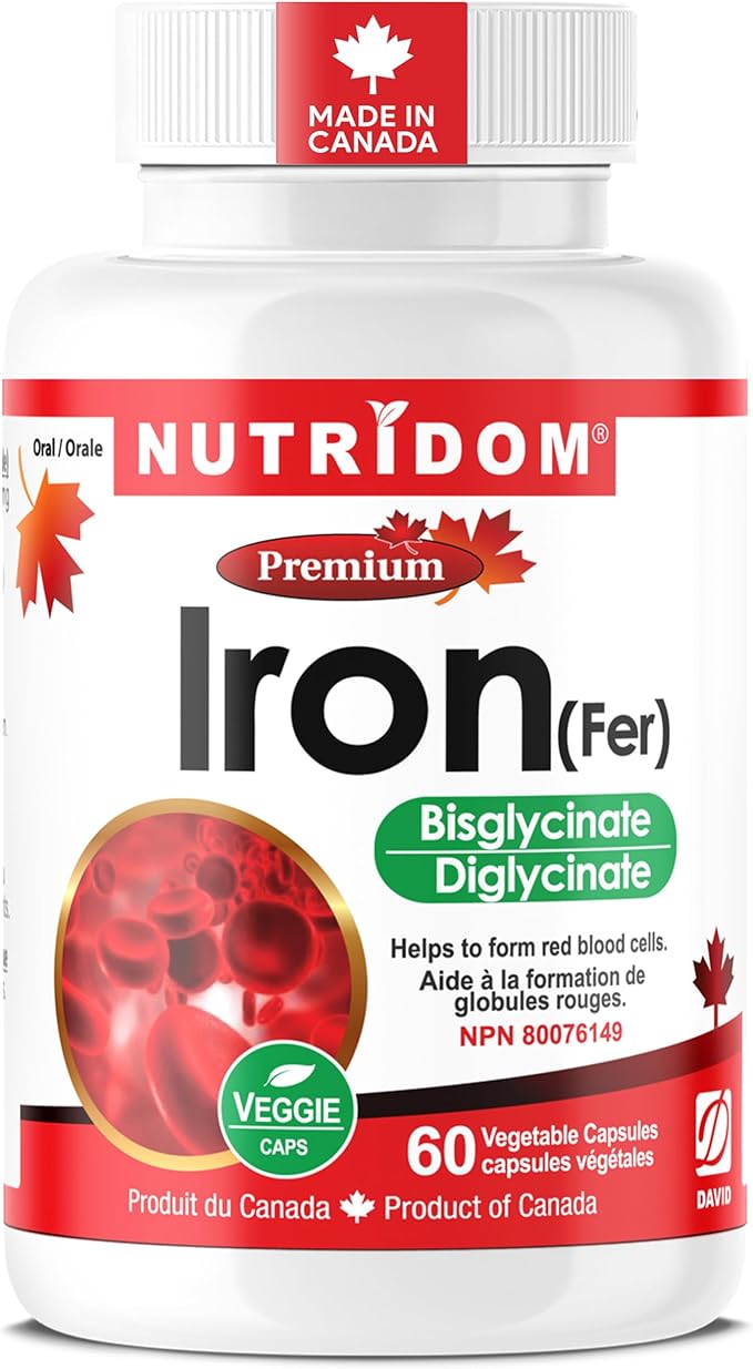 Nutridom - Iron Bisglycinate 27mg | High Absorption - 60 Capsules