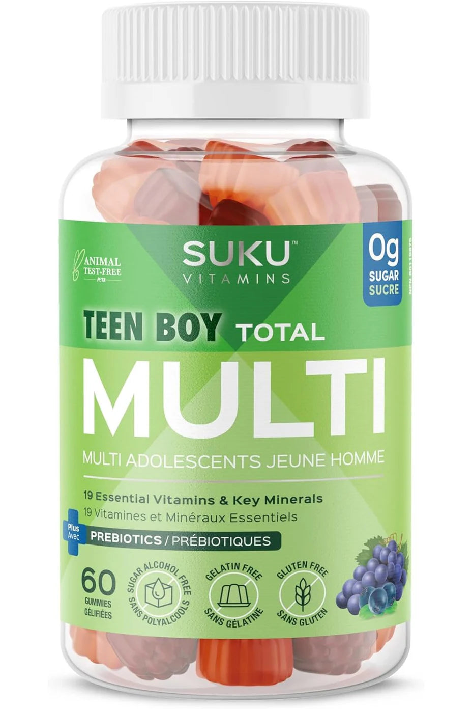 SUKU Vitamins - Teen Boy Total Multi - 60 Gummies