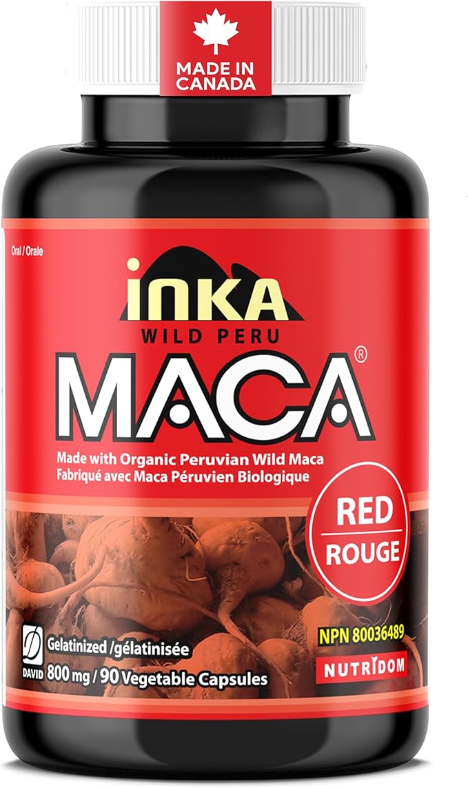 InkaMaca - Organic Red Maca Capsules, 800 mg - 90 Capsules