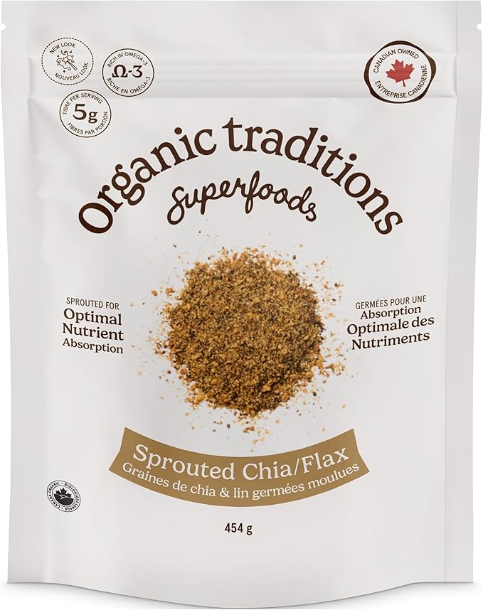 Organic Traditions - Sprouted Chia & Flax Seed Powder (Organic) - 454g