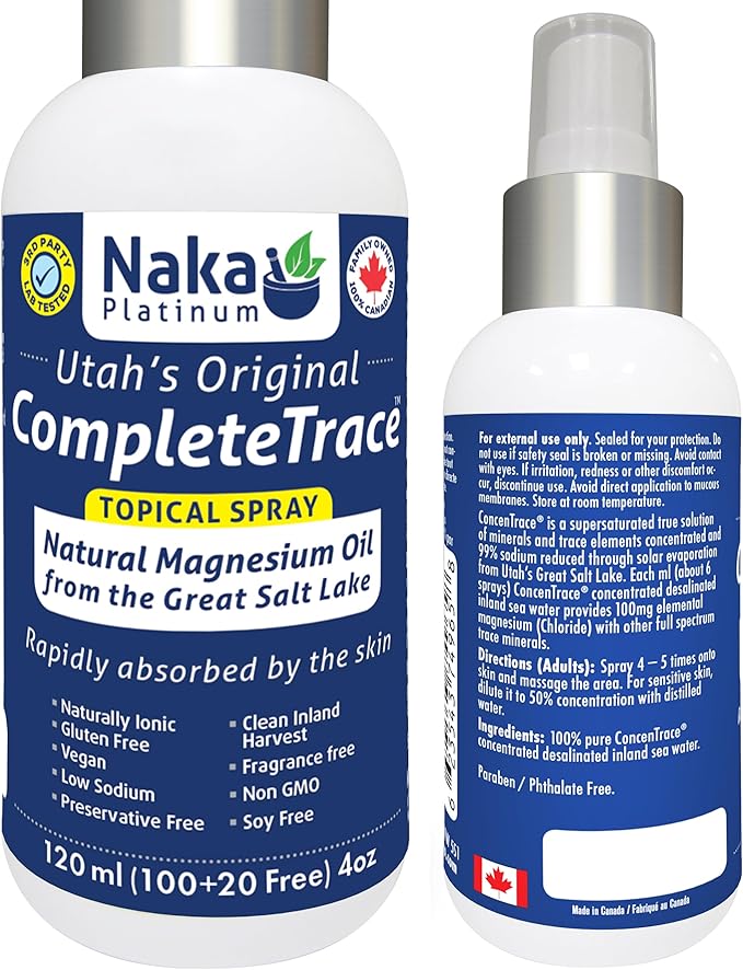 Naka Platinum - Concentrace, Topical Spray Trace Mineral - 120ml