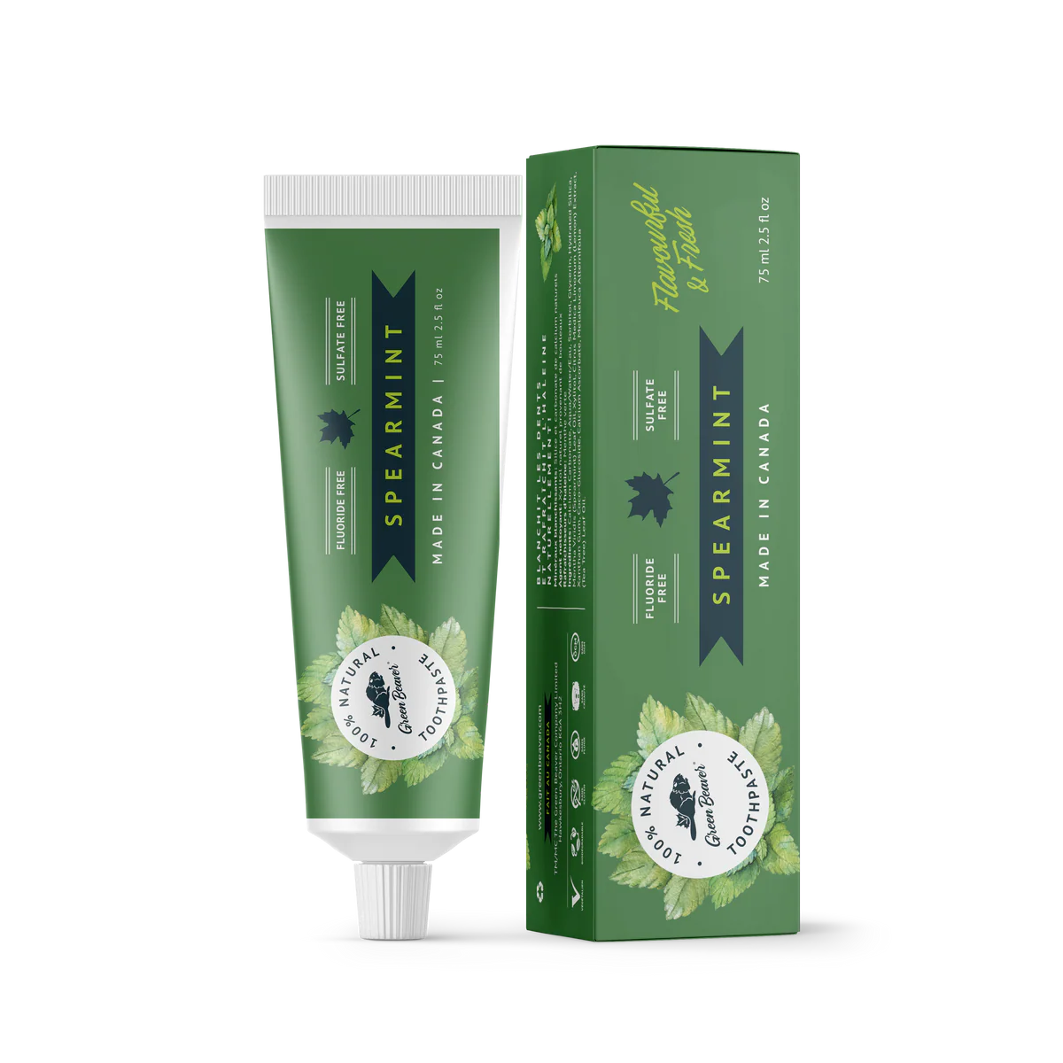 Green Beaver - Fluoride Free Toothpaste - Spearmint - 75ml