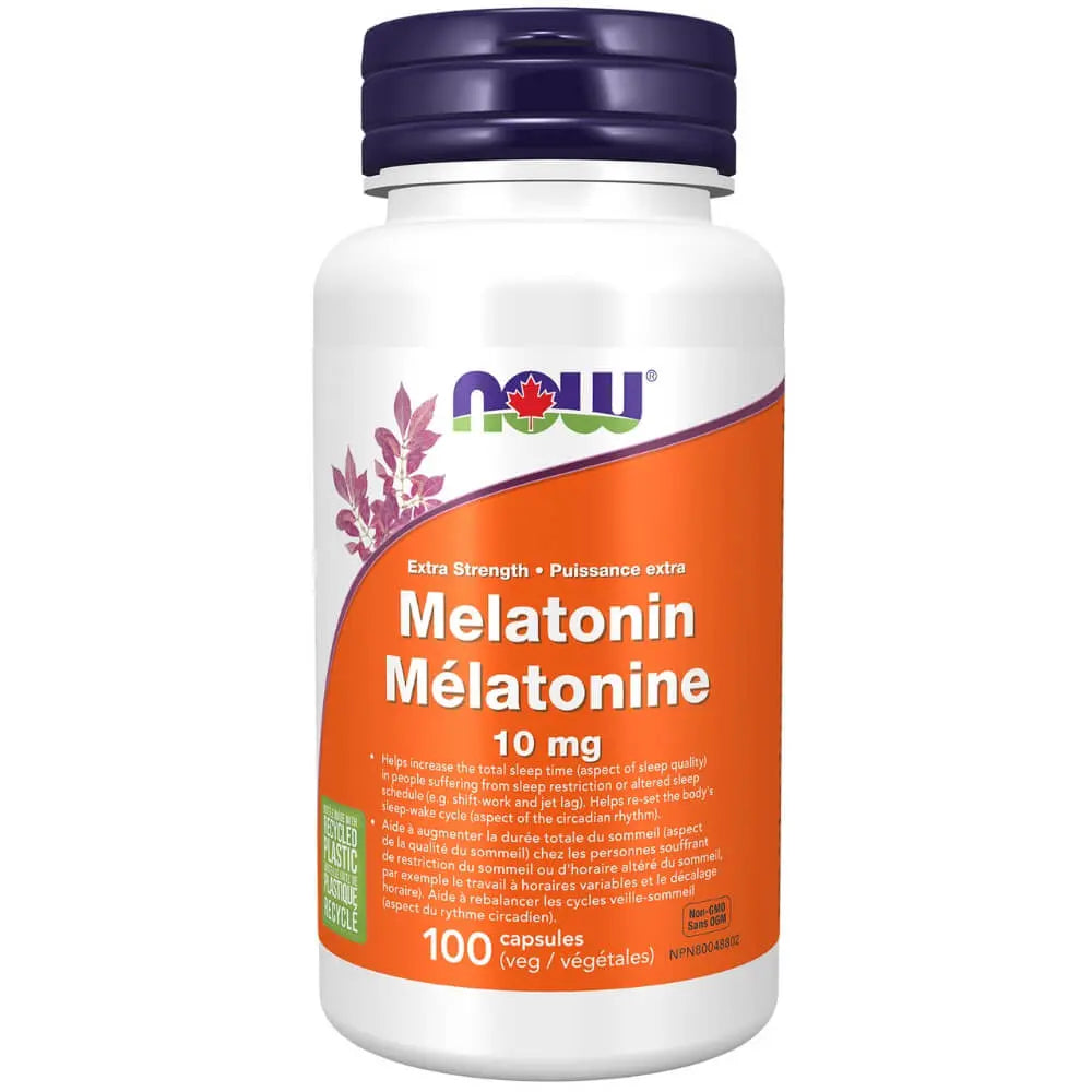 NOW - Melatonin 10 mg Veg Capsules - 100 Capsules