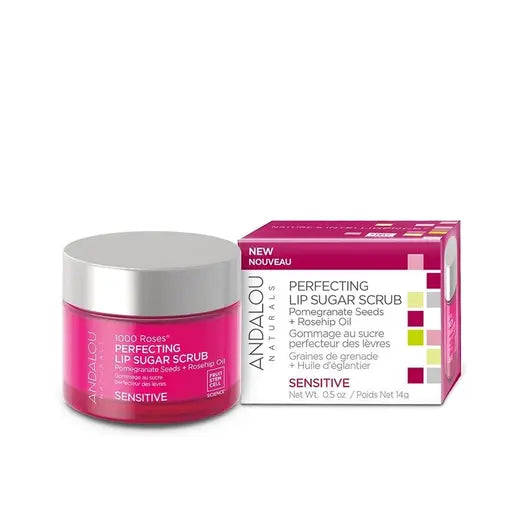 Andalou Naturals - 1000 Roses Perfecting Lip Sugar Scrub -  14.2g