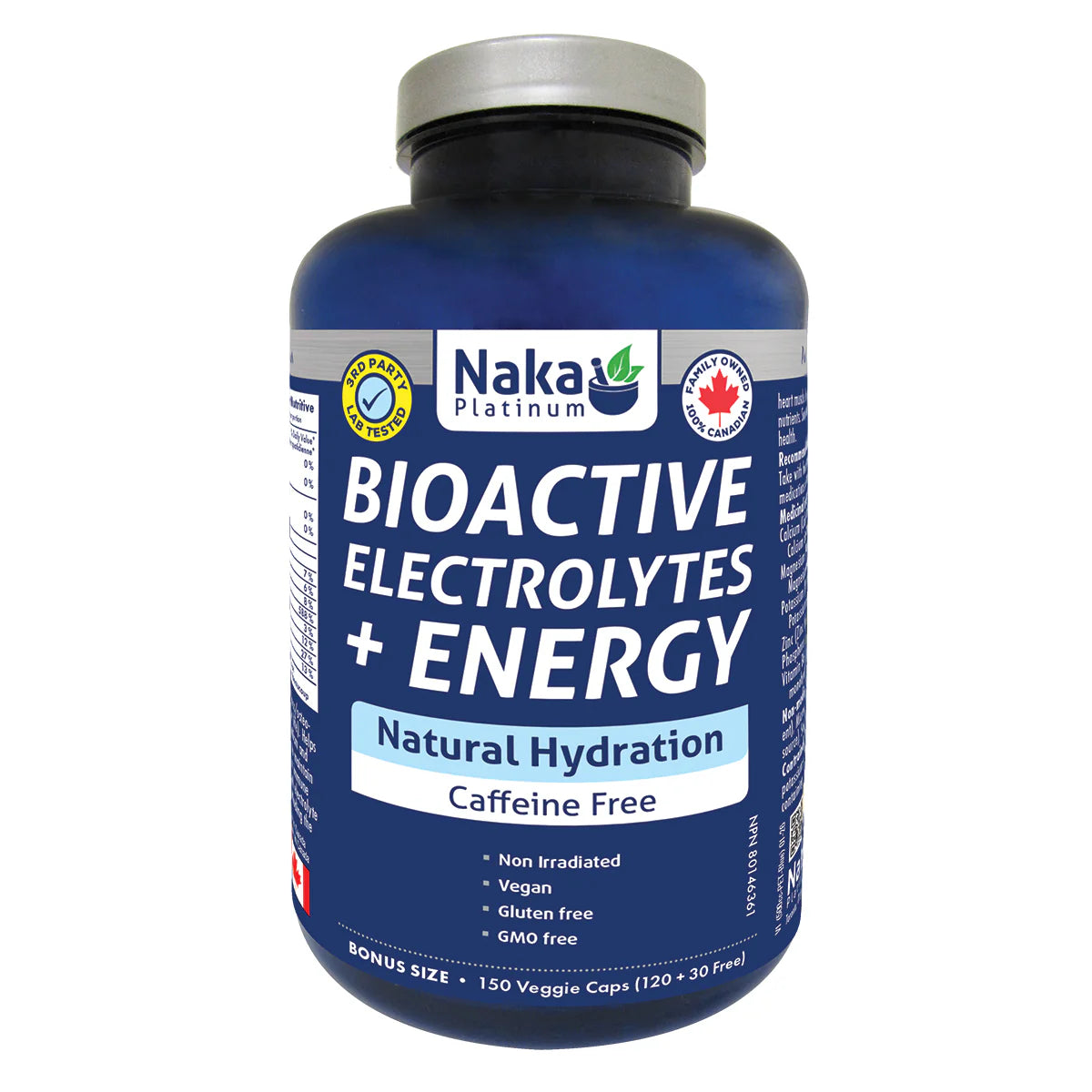 Naka - Bioactive Electrolytes + Energy - 150 Capsules