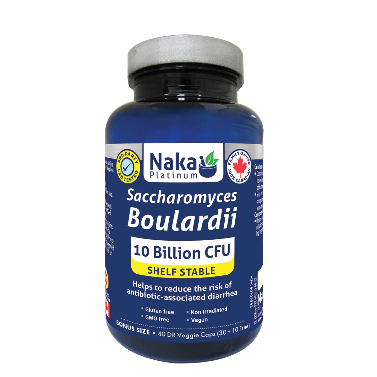 Naka - Saccharomyces Boulardii 10 Billion CFU (Shelf Stable) - 40 Capsules