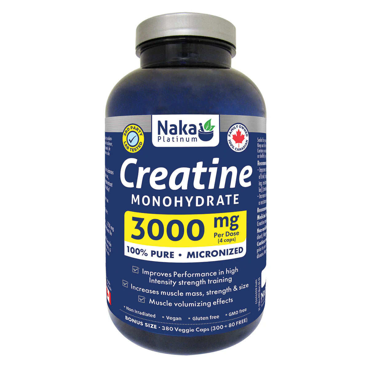 Naka - Creatine 3000mg Capsules - 380 Caps
