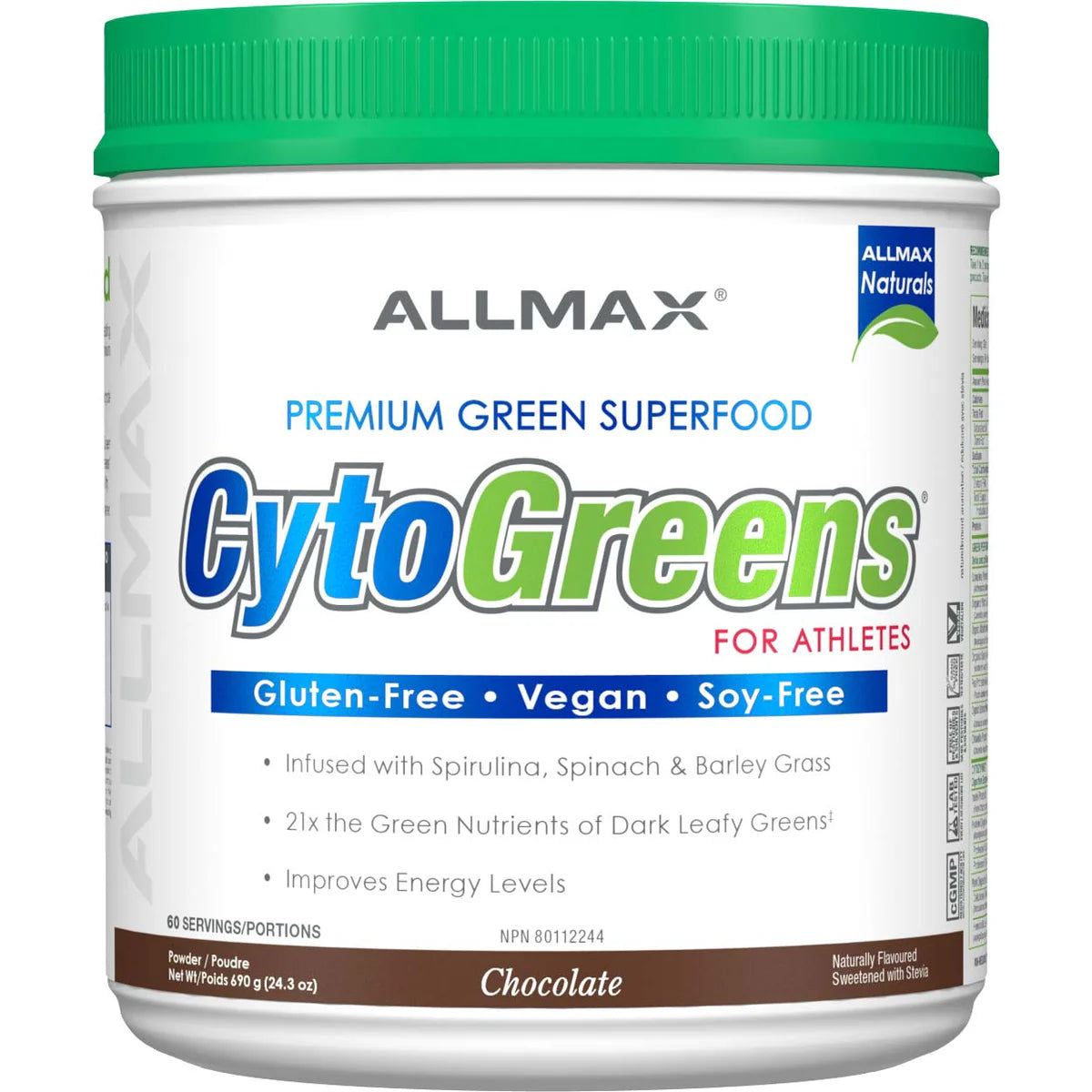 Allmax - CytoGreens Chocolate - 60 Servings