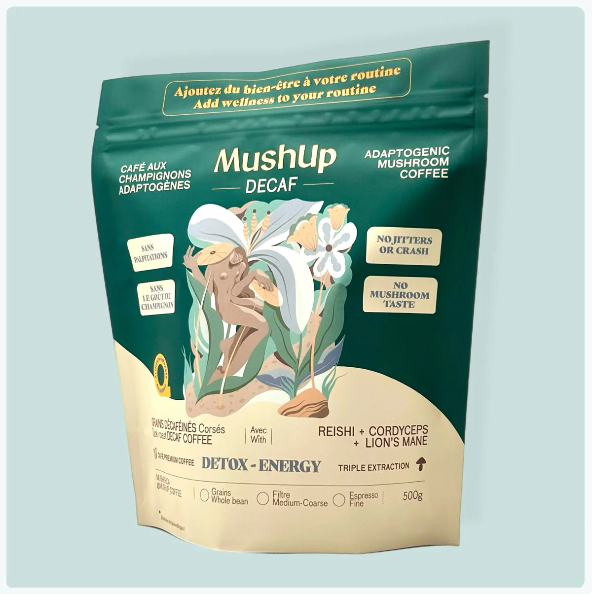 Mushup - Decaf Blend Coffee, Detox-Energy - 500g