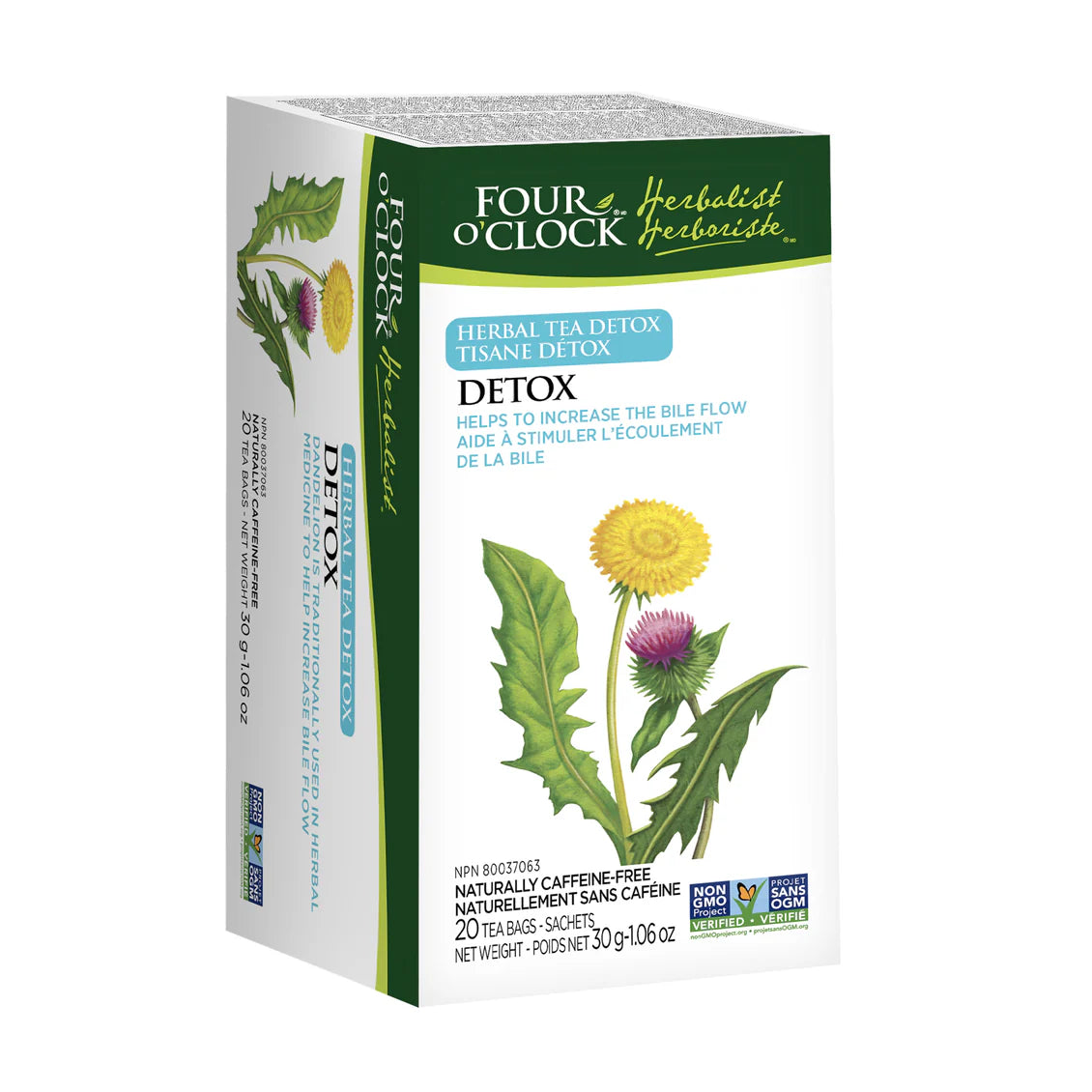 Four O'Clock - Herbal Tea, Detox - 20 Count