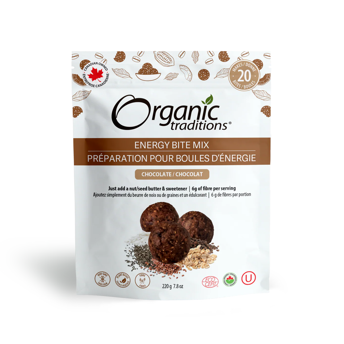 Organic Traditions - Organic Energy Bite Mix Chocolate - 220 g