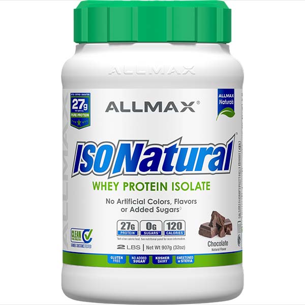 Allmax IsoNatural: Natural Pure Whey Protein Isolate - 2LBS