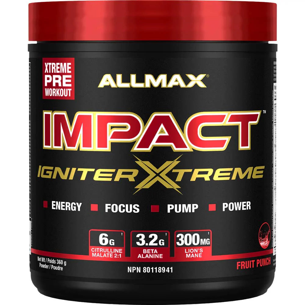 Impact Igniter Xtreme: High Stim Pre Workout Powder Fruit Punch - 360g