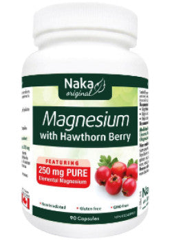 Naka - Magnesium 250mg (With Hawthorn) - 90 Capsules