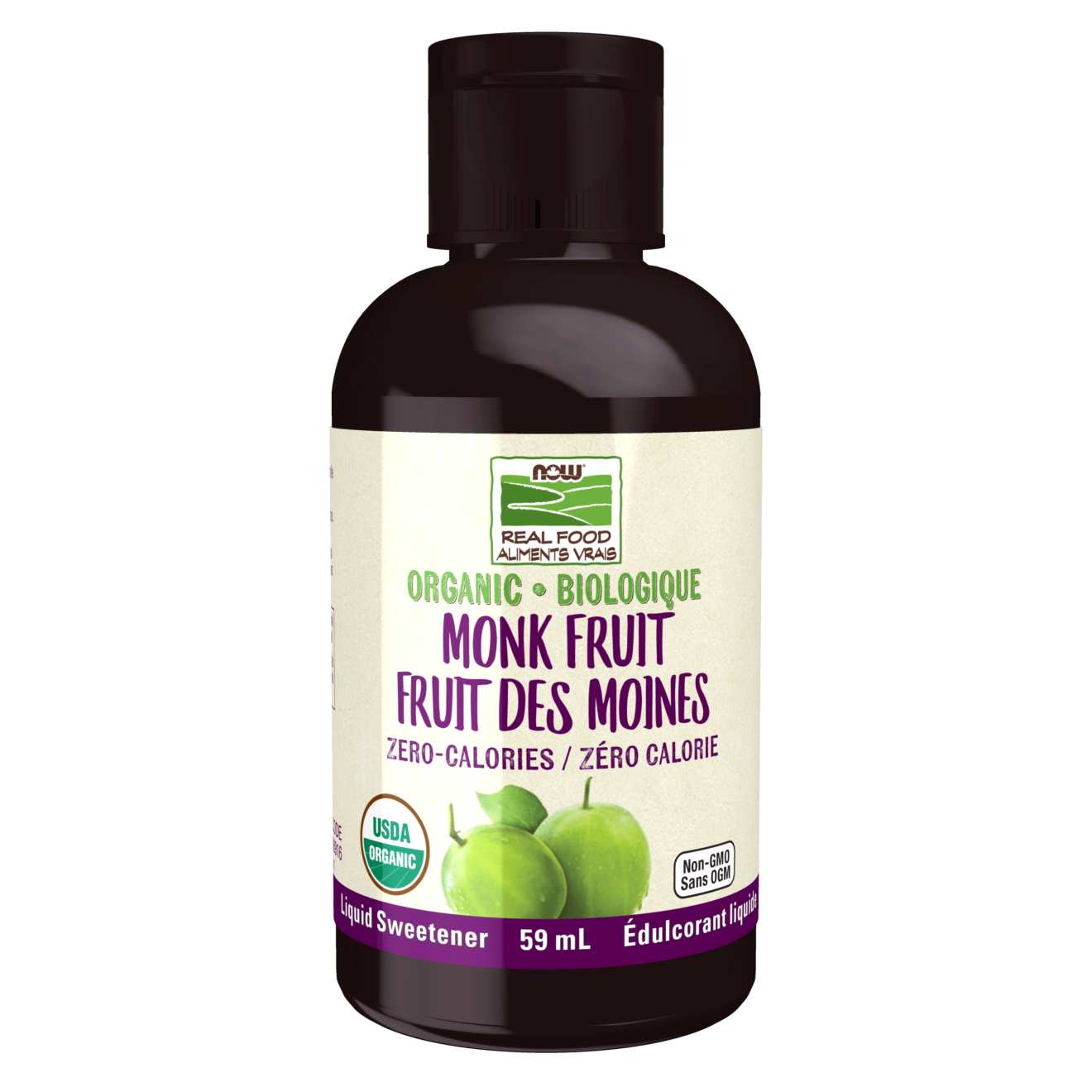 NOW - Organic Liquid Monk Fruit, Unflavoured - 59ml
