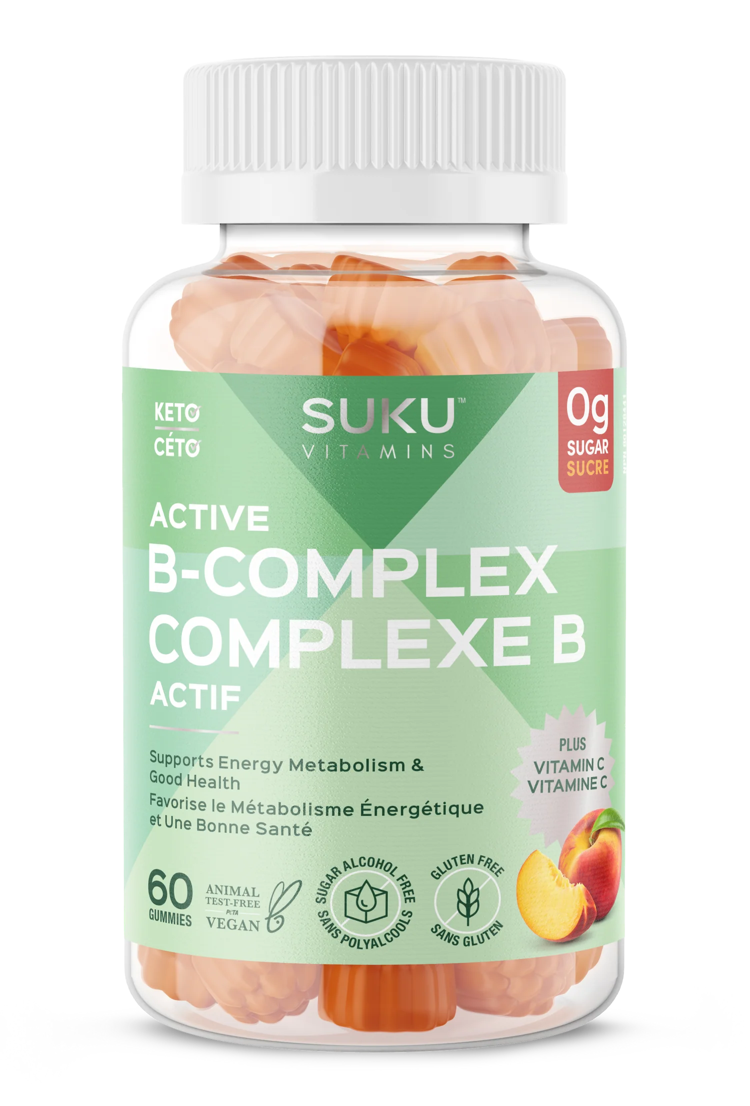 SUKU Vitamins - Active B-Complex Gummies - 60 Gummies