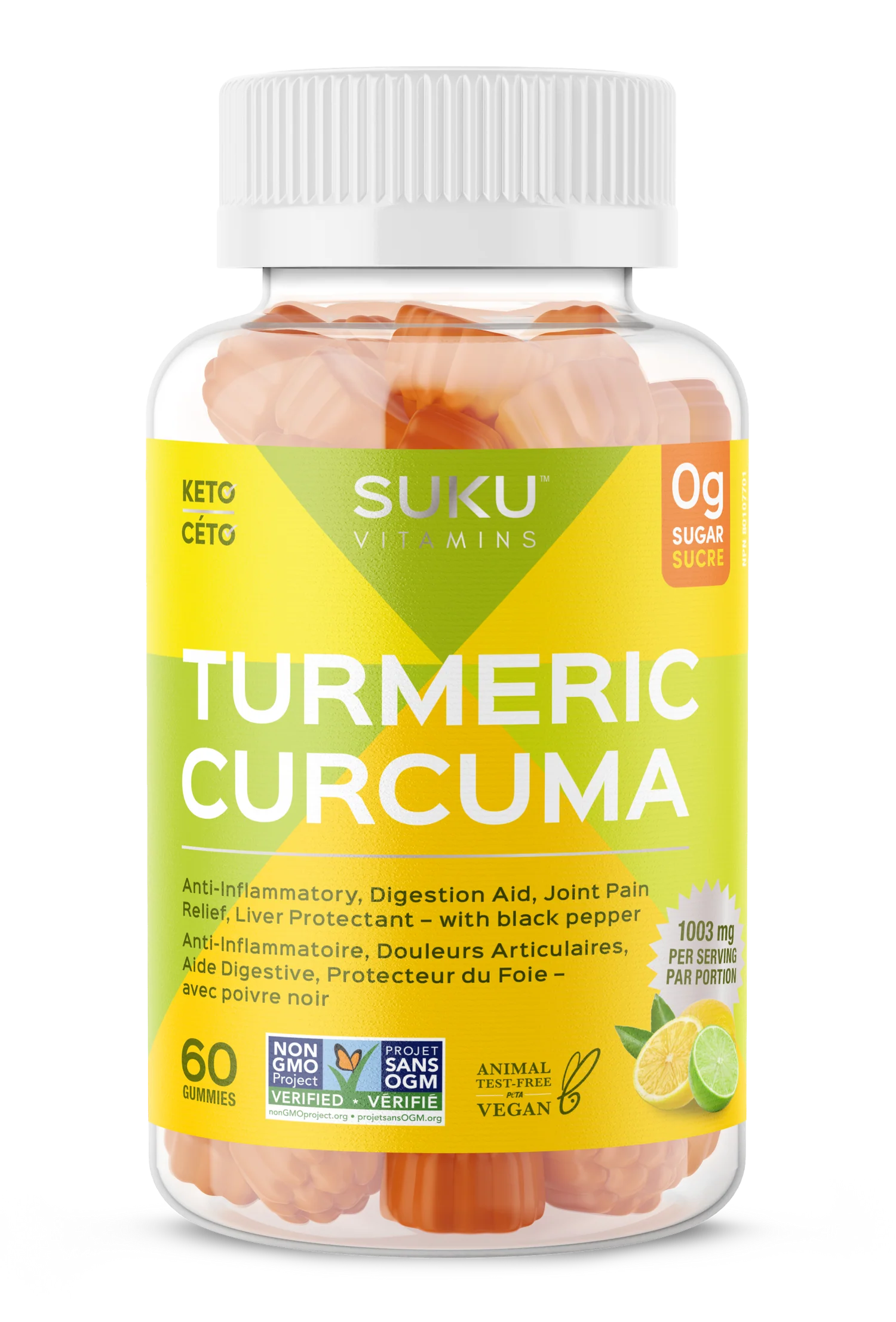 SUKU Vitamins  Turmeric Gummies - 60 Gummies