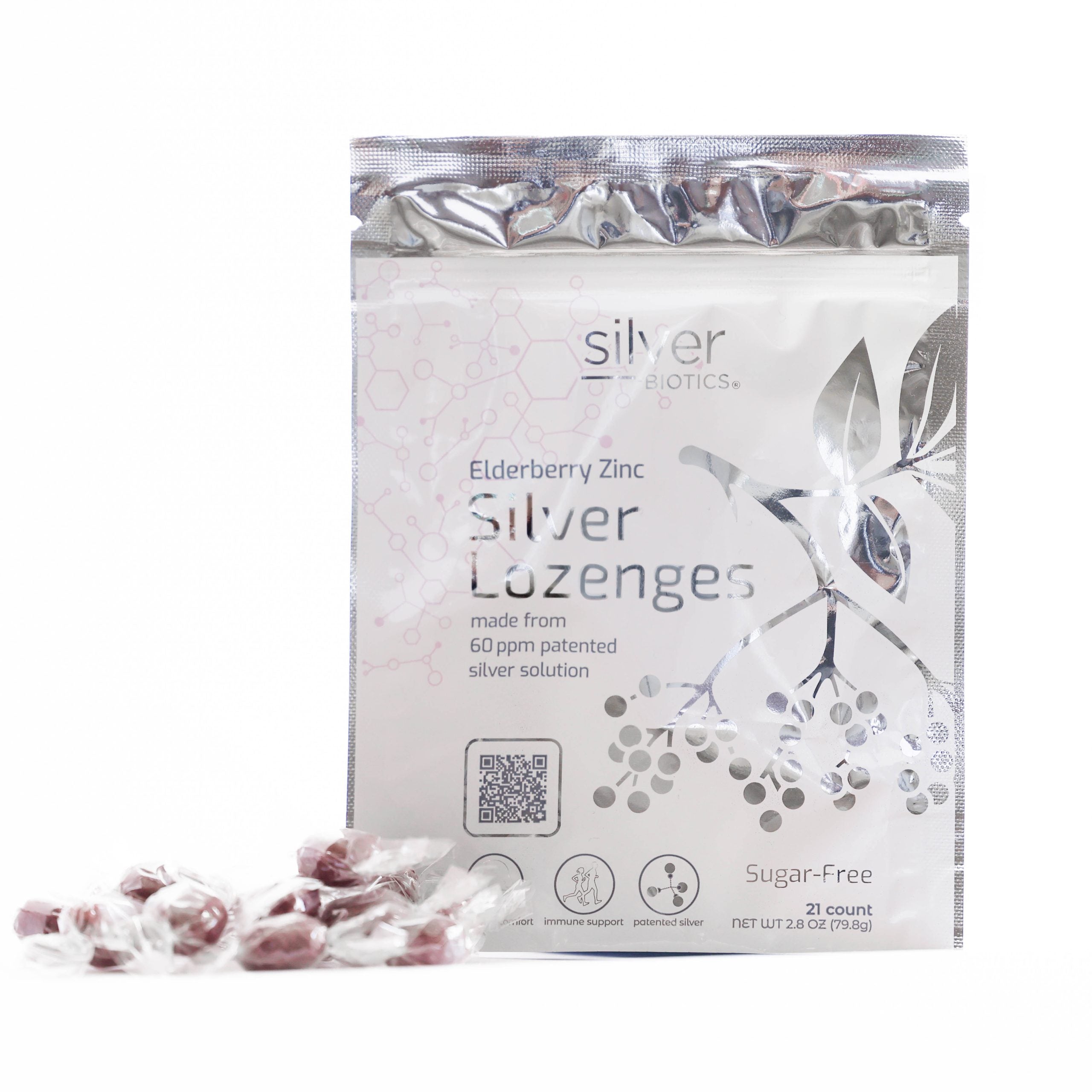 Silver Biotics - Elderberry Zinc Silver Lozenges - 21 Lozenges