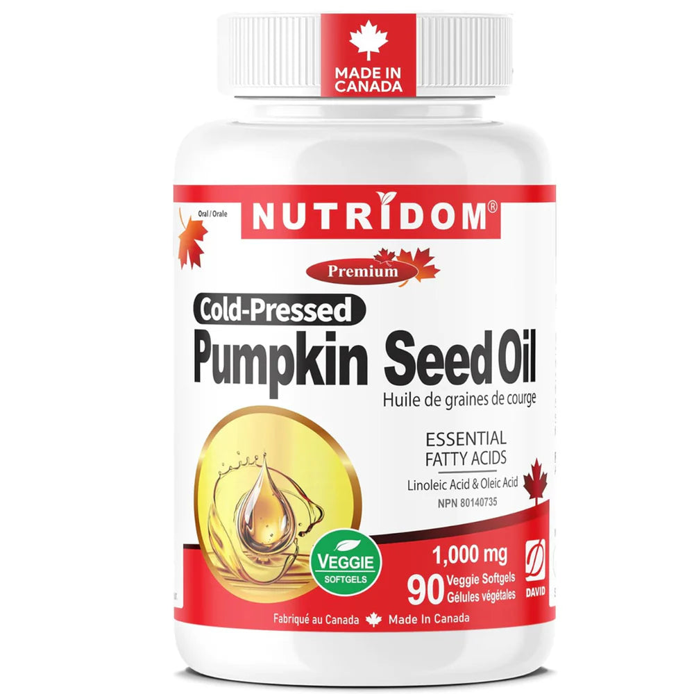 Nutridom - Pumpkin Seed Oil 1000mg | Cold Pressed | Omega-6 & Oleic Acid | 90 Softgels