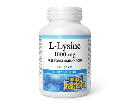 Natural Factors - L-Lysine Free Form Amino Acid 1000 mg - 60 Tablets