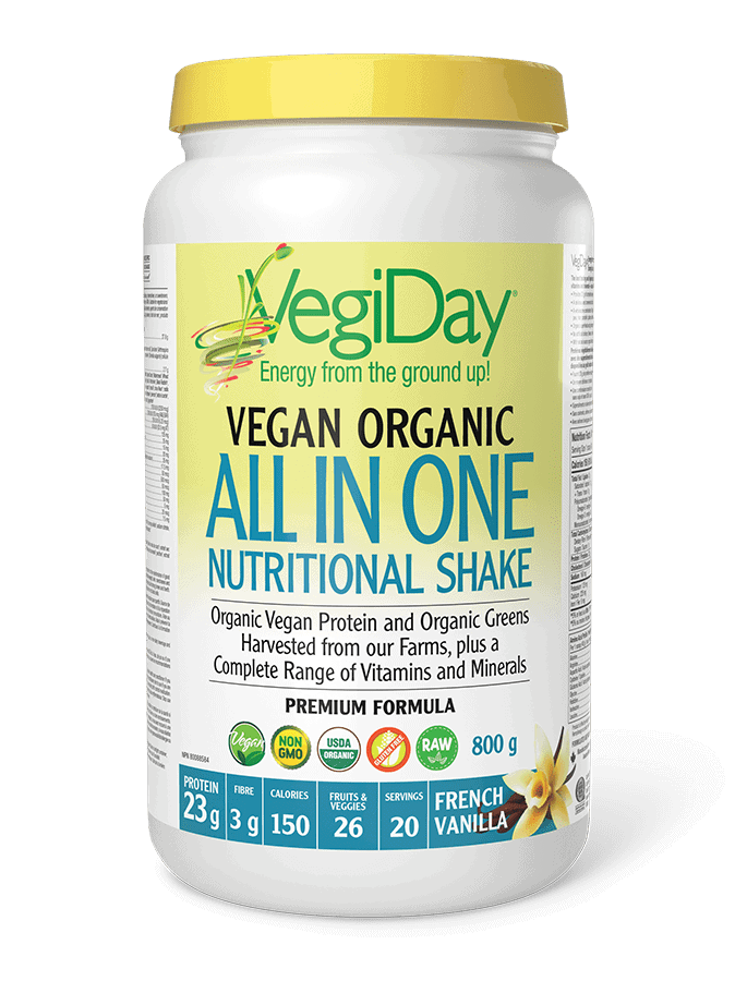 VegiDay Vegan Organic All in One Nutritional Shake French Vanilla Powder