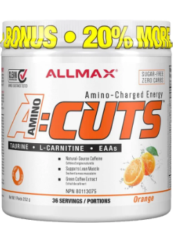 Allmax ACuts: Amino-Charged Energy Drink Powder - Orange - 252g