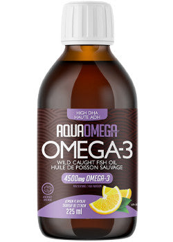 AquaOmega - High DHA Omega-3 4,500mg (Lemon) - 225ml