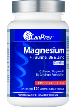 CanPrev - Magnesium + Taurine, B6 & Zinc for Cardio - 120 Capsules