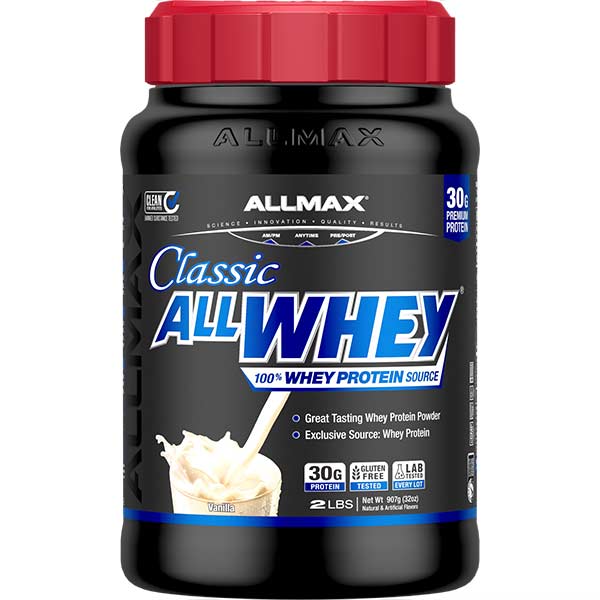 Allmax Classic AllWhey: 100% Whey Protein Powder Vanilla - 2LBS