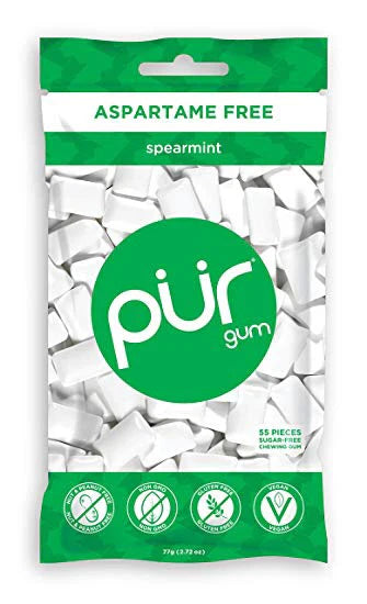 Pur Gum - Spearmint Gum (Aspartame Free) - 77g