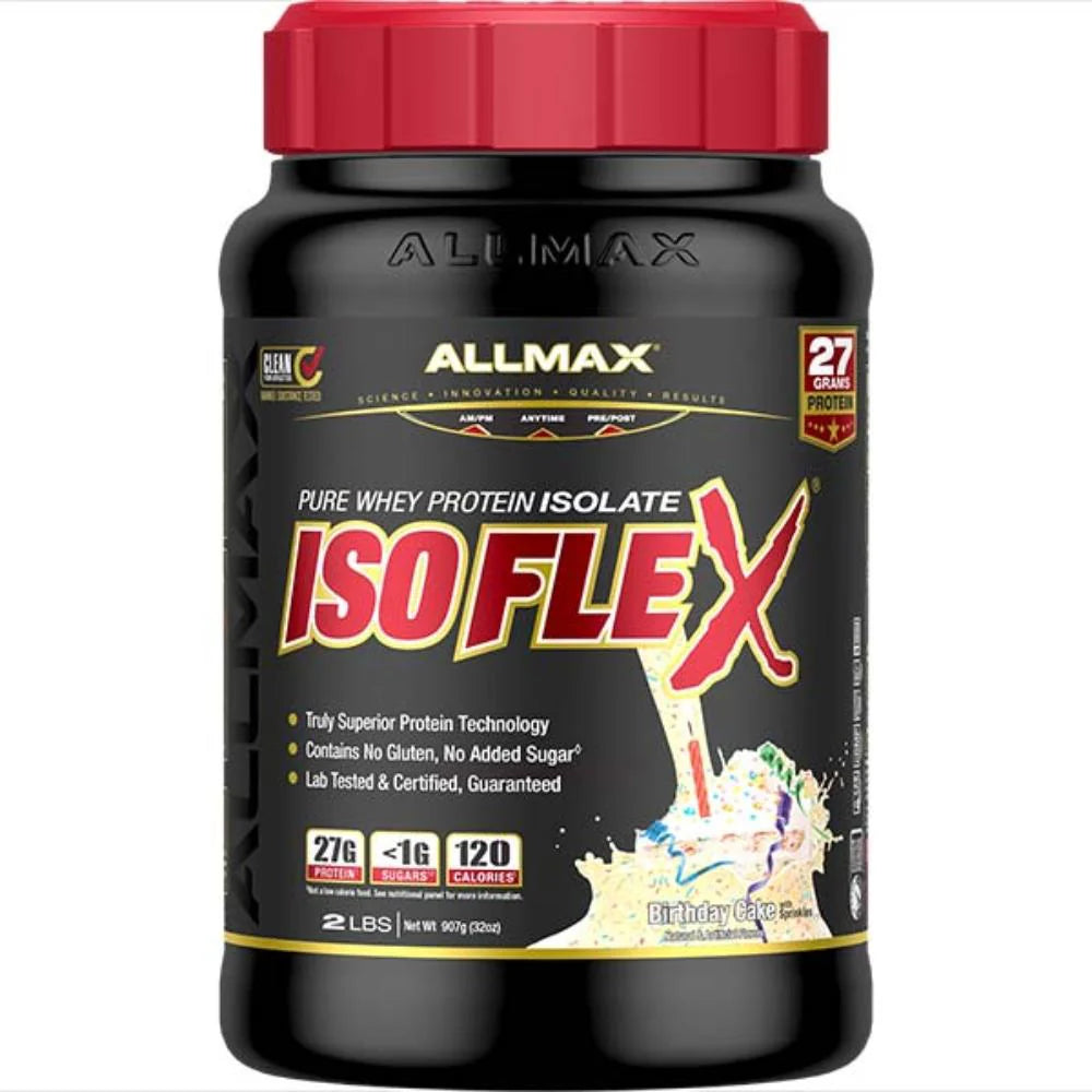 Allmax Isoflex: 100% Whey Protein Isolate Birthday Cake - 2LBS