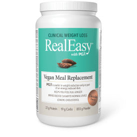 Natural Factors - RealEasy with PGX Vegan Meal Replacement Chocolate - 855g
