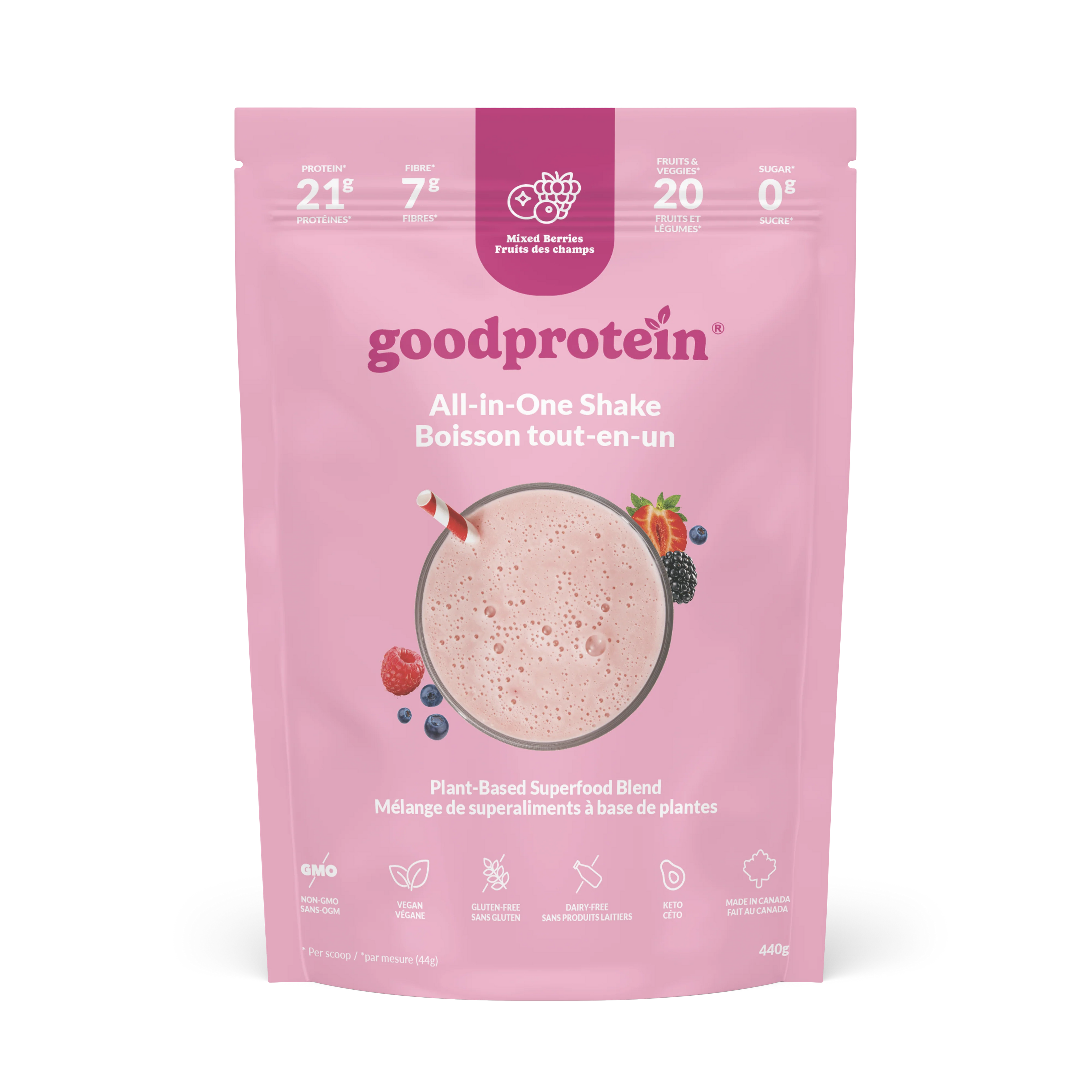 Good Protein Mixed Berries Protein Powder - 440g