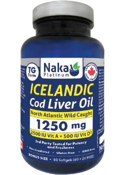 Naka - Icelandic Cod Liver Oil 1250mg - 80 Softgels