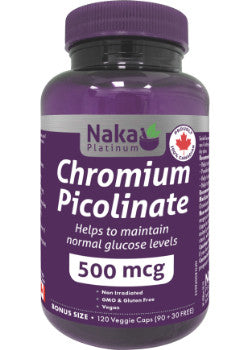 Naka Platinum - Chromium Picolinate 500mcg - 120 Capsules