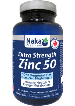 Naka - Zinc 50 Extra Strength (From Zinc Bisglycinate) - 150 Capsules