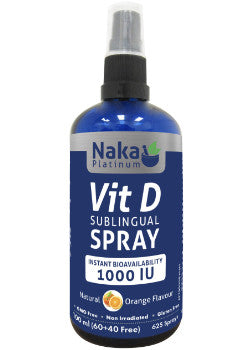 Naka Platinum - Pro Vit D Sublingual Spray 1,000iu (Natural Orange) - 100ml