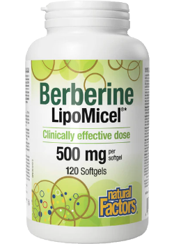 Natural Factors - Berberine LipoMicel 500mg - 120 Softgels